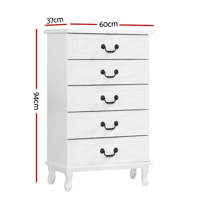 Artiss Chest of Drawers Tallboy Dresser Table Bedside Storage Cabinet Bedroom