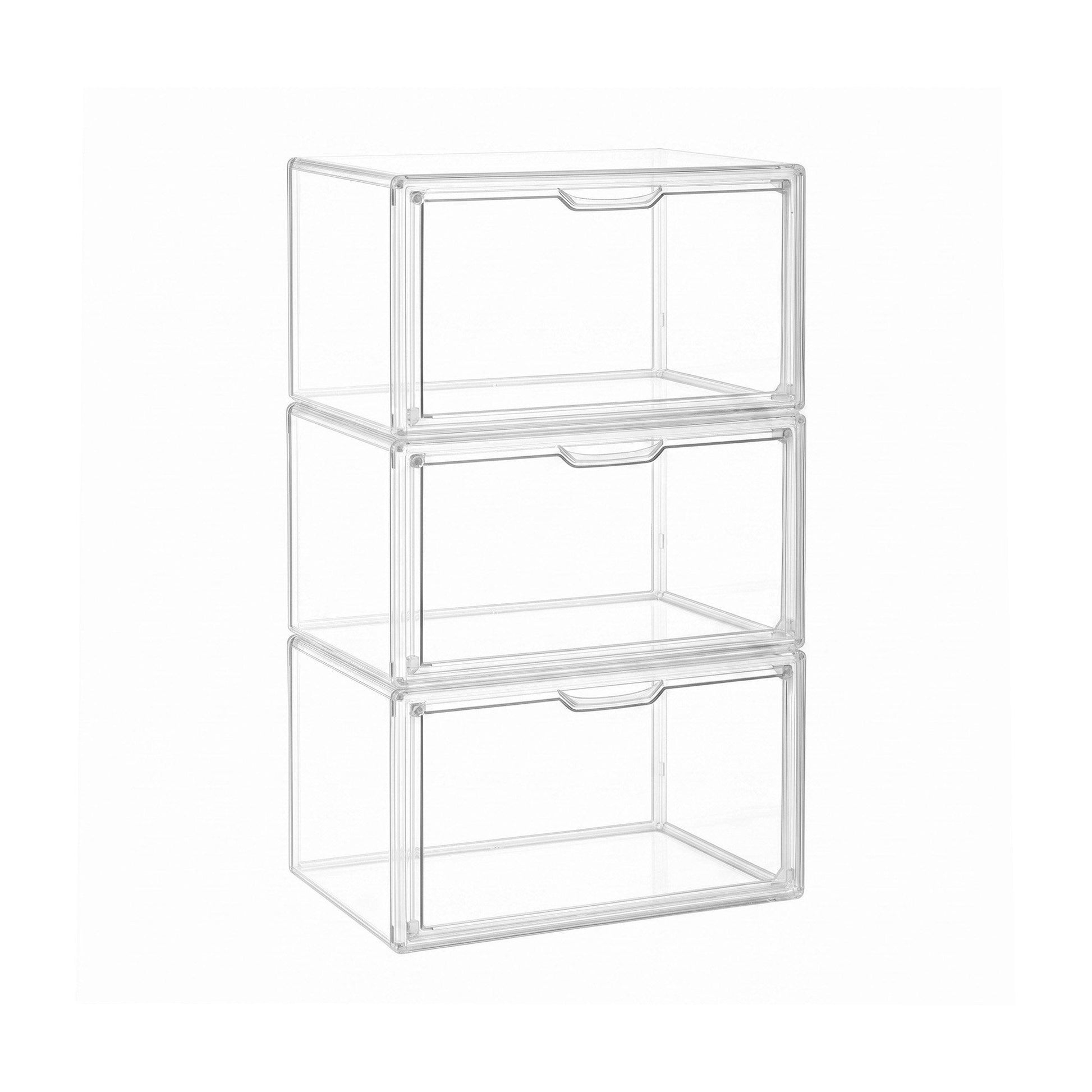 Artiss Clear Acrylic Display Case 3 Pack Toy Storage Box