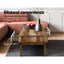 Artiss Coffee Table 2 Drawers Walnut Serena