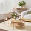 Artiss Coffee Table 2-Tier Round Wood