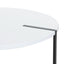 Artiss Coffee Table Side Table Round White Cedric