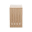Artiss Coffee Table Storage Shelf Fluted Side Pine