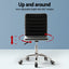 Artiss Computer Desk 120cm Executive Office Chairs Set PU Leather Low Back Black