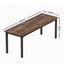 Artiss Computer Desk 2 Person Double Workstation Study Table Rustic Brown 200cm