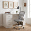 Artiss Computer Desk & Ergonomic Office Chair Set 120cm Home Office Study Desk with 3 Drawers & 3 Shelves, Mesh Computer Chair with Flip-Up Armrests