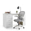 Artiss Computer Desk & Ergonomic Office Chair Set 120cm Home Office Study Desk with 3 Drawers & 3 Shelves, Mesh Computer Chair with Flip-Up Armrests