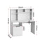 Artiss Computer Desk Office Study Desks Table Bookshelf Drawer White 120cm