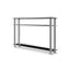 Artiss Console Table Tempered Glass Black