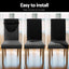 Artiss Dining Chair Covers 6x Slipcovers Spandex Stretch Banquet Wedding Black