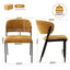 Artiss Dining Chairs Set of 2 Linen Fabric Soft Upholstered Chairs Mustard