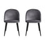 Artiss Dining Chairs Set of 2 Velvet Solid Curved Dark Grey