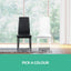 Artiss Dining Chairs Set of 4 Leather Channel Tufted Black