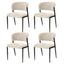 Artiss Dining Chairs Set of 4 Linen Fabric Soft Upholstered Chairs Beige