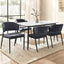 Artiss Dining Chairs Set of 4 Linen Fabric Soft Upholstered Chairs Charcoal