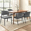 Artiss Dining Chairs Set of 4 Linen Fabric Soft Upholstered Chairs Grey