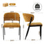 Artiss Dining Chairs Set of 4 Linen Fabric Soft Upholstered Chairs Mustard