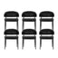 Artiss Dining Chairs Set of 6 Leather Hollow Armchair Black