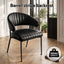 Artiss Dining Chairs Set of 6 Leather Hollow Armchair Black