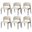 Artiss Dining Chairs Set of 6 Linen Fabric Soft Upholstered Chairs Beige