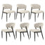 Artiss Dining Chairs Set of 6 Linen Fabric Soft Upholstered Chairs Beige