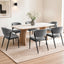 Artiss Dining Chairs Set of 6 Linen Fabric Soft Upholstered Chairs Grey