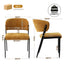 Artiss Dining Chairs Set of 6 Linen Fabric Soft Upholstered Chairs Mustard