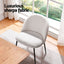 Artiss Dining Chairs Set of 6 Sherpa Boucle White