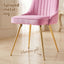 Artiss Dining Chairs Set of 6 Velvet Channel Tufted Pink