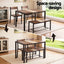 Artiss Dining Table and Chairs Set of 4 Bench Kitchen Furniture Rustic Brown