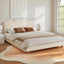 Artiss Double Bed Frame Cloud Headboard Boucle Fabric Mattress Platform Base White
