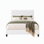 Artiss Double Bed Frame with Adjustable Headboard Platform Base Linen Fabric Charging Ports