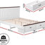 Artiss Double Wooden Bed Frame and 2 Bedside Table Bedroom Furniture Set