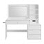 Artiss Dressing Table Makeup Vanity Desk LED Mirror Drawers Charging Station Curved Edge White
