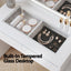 Artiss Dressing Table Makeup Vanity Desk LED Mirror Drawers Charging Station Curved Edge White