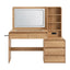 Artiss Dressing Table Makeup Vanity Desk LED Mirror Drawers Charging Station Curved Edge Wood