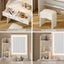 Artiss Dressing Table Set Stool Led White Doria