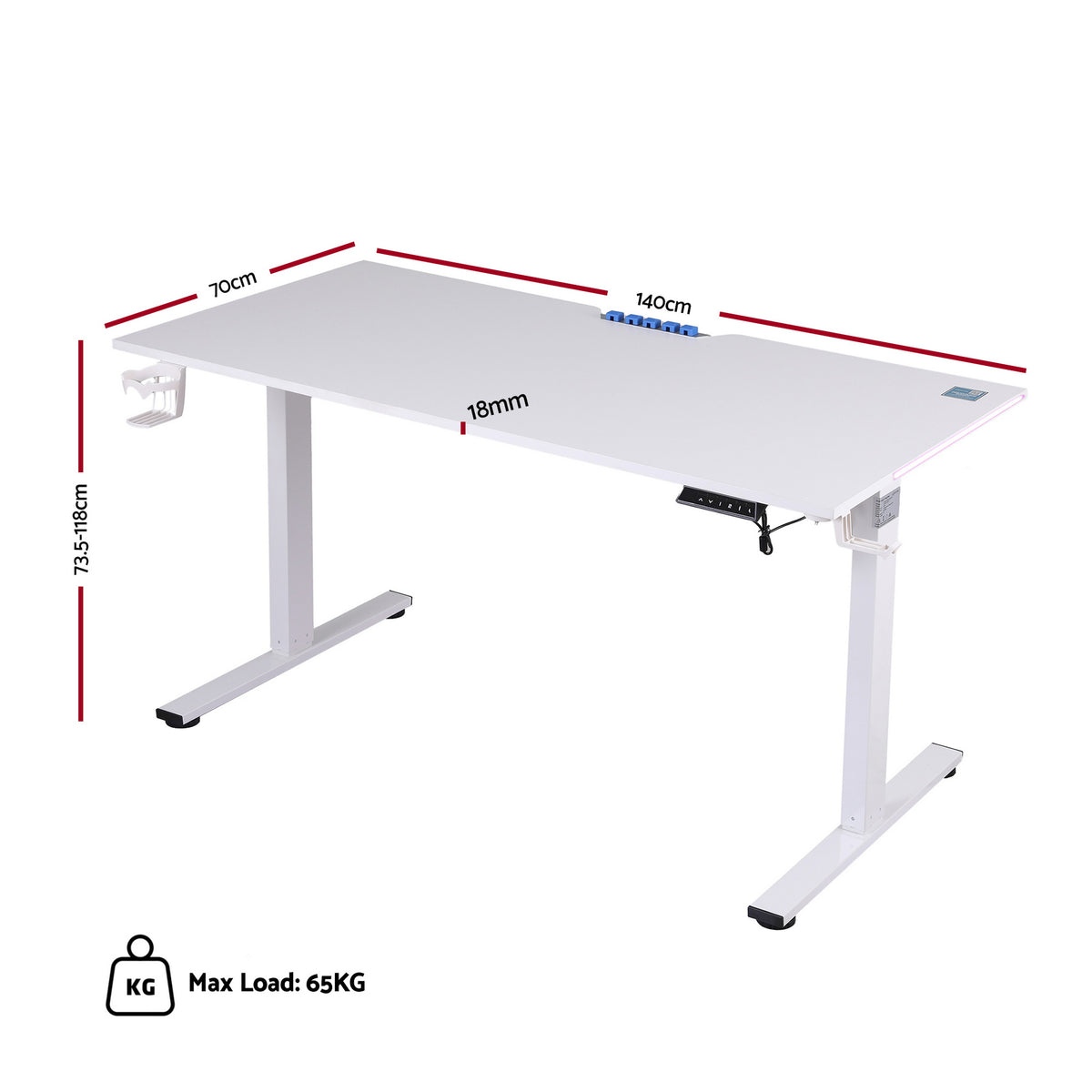 Artiss Electric Standing Desk Height Adjustable Gaming Desk Home Office 140cm