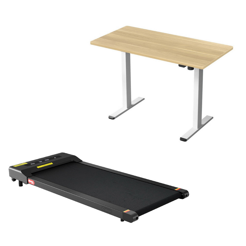 Artiss Electric Treadmill with 120cm Automatic Standing Desk Walking Pad 400mm