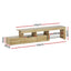 Artiss Entertainment Unit TV Cabinet LED 215cm Pine Caya