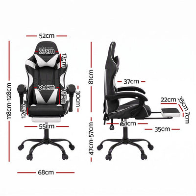 Artiss Ergonomic Gaming Office Chair with 2 Point Message Black