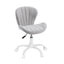Artiss Ergonomic Office Chair Armless Height Adjustable Computer Desk Chair Fabric Light Grey