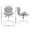 Artiss Ergonomic Office Chair Armless Height Adjustable Computer Desk Chair Fabric Light Grey
