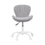 Artiss Ergonomic Office Chair Armless Height Adjustable Computer Desk Chair Fabric Light Grey