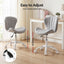 Artiss Ergonomic Office Chair Armless Height Adjustable Computer Desk Chair Fabric Light Grey