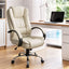 Artiss Executive Office Chair Leather Tilt Beige