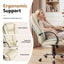 Artiss Executive Office Chair Leather Tilt Beige