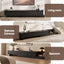 Artiss Extendable TV Unit 200CM 3 Storage Drawers Dark Walnut & Black