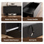Artiss Extendable TV Unit 200CM 3 Storage Drawers Dark Walnut & Black