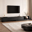 Artiss Extendable TV Unit 200CM 3 Storage Drawers Dark Walnut & Black