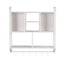 Artiss Floating Wall Shelf 6 Hooks Wall Mounted Storage Cubby Rack 73.5x74CM White